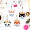 Sparkly Selections Animals Wearing Masks Diamond Painting Keychains Kit